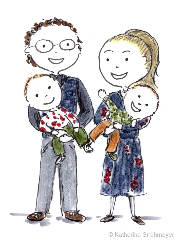 Zeichnung von Familie A